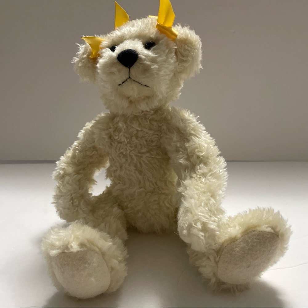 1996 Jointed 13" Ashton-Drake Galleries Gallery Numbered Teddy Bear Plush Cream